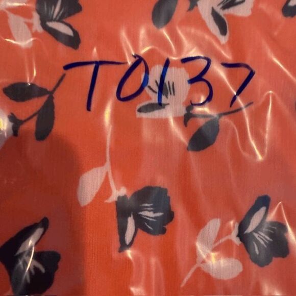 Mi Ami Coral Floral Sundress Chiffon Sheer Overlay Lined Strappy Size Medium - Picture 11 of 11